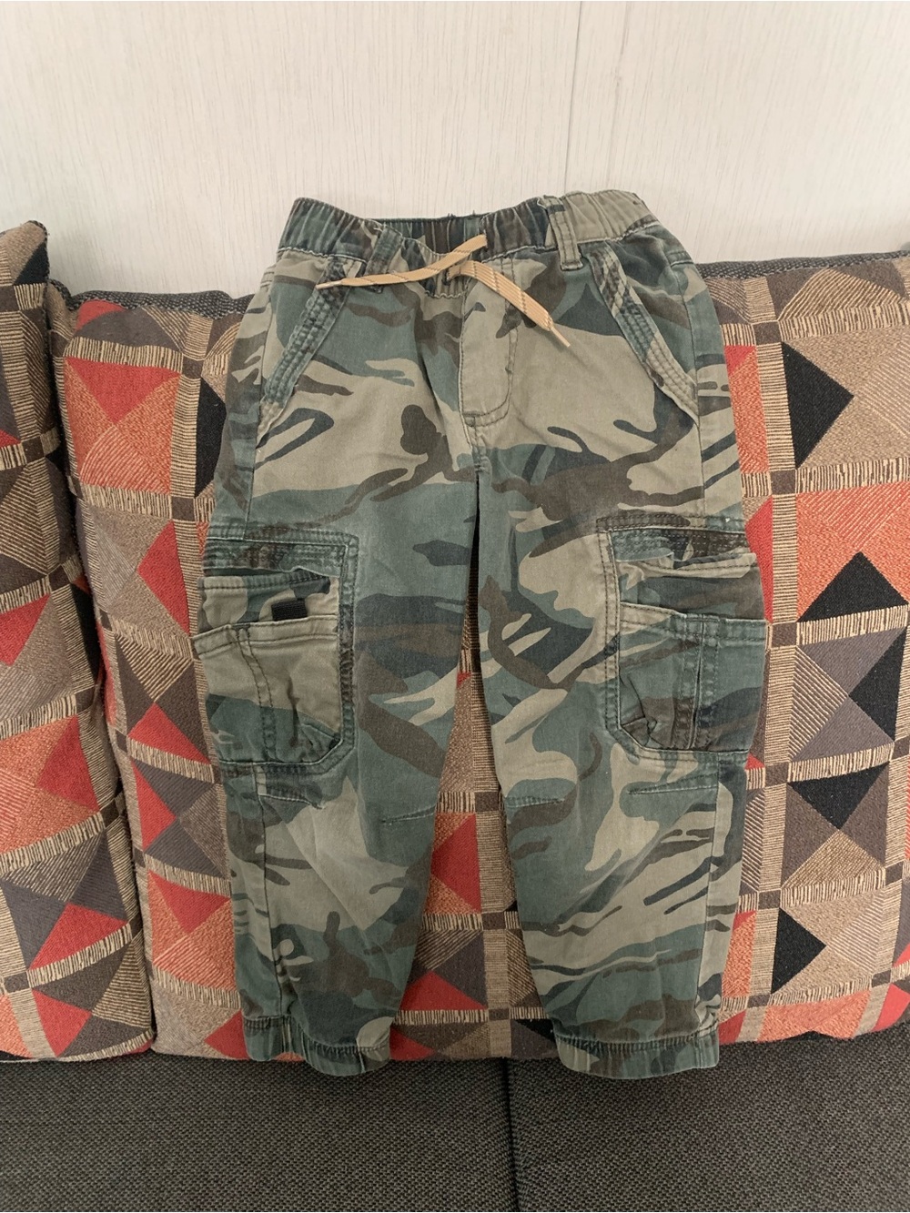 Kids Camouflage Cargo Pants - Green Camo